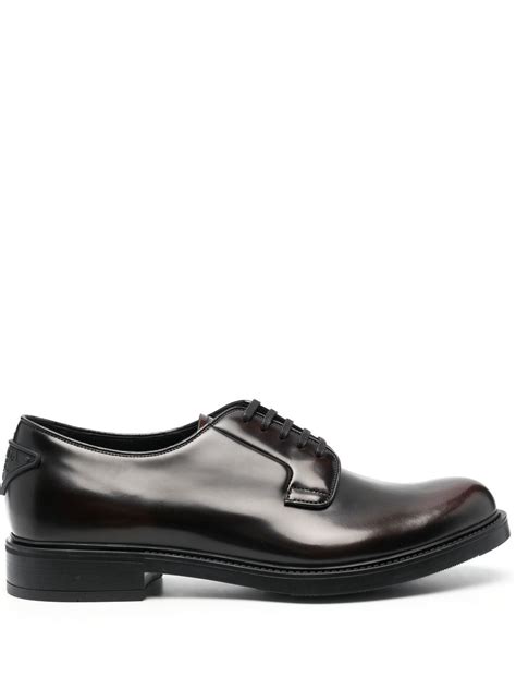 prada denim derby shoes|prada men's lace up shoes.